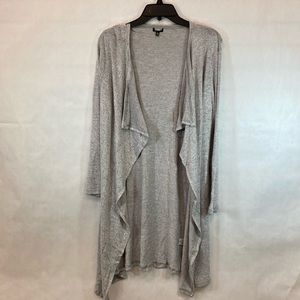 NWOT -Womens Long Sleeve Famous Brand  Gray Cardigan